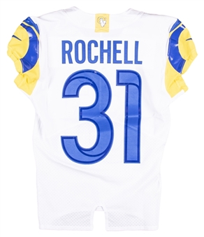 2021 Robert Rochell Game Used Los Angeles Rams White Jersey (Rams COA)